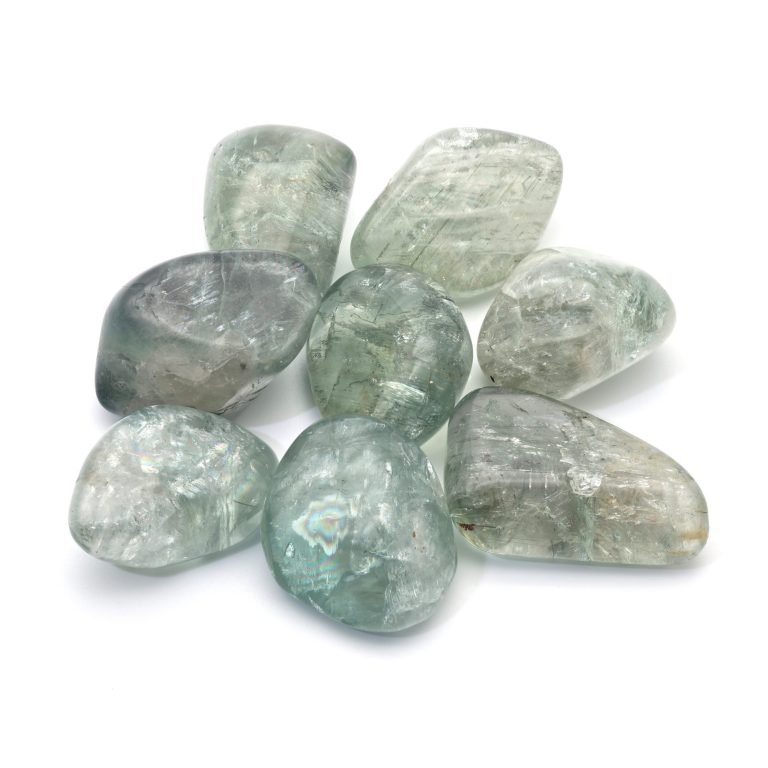 Grüner Mondstein mit Schimmer Grüner Mondstein Trommelstein - seltene Edelstein-Rarität aus natürlichem Feldspat